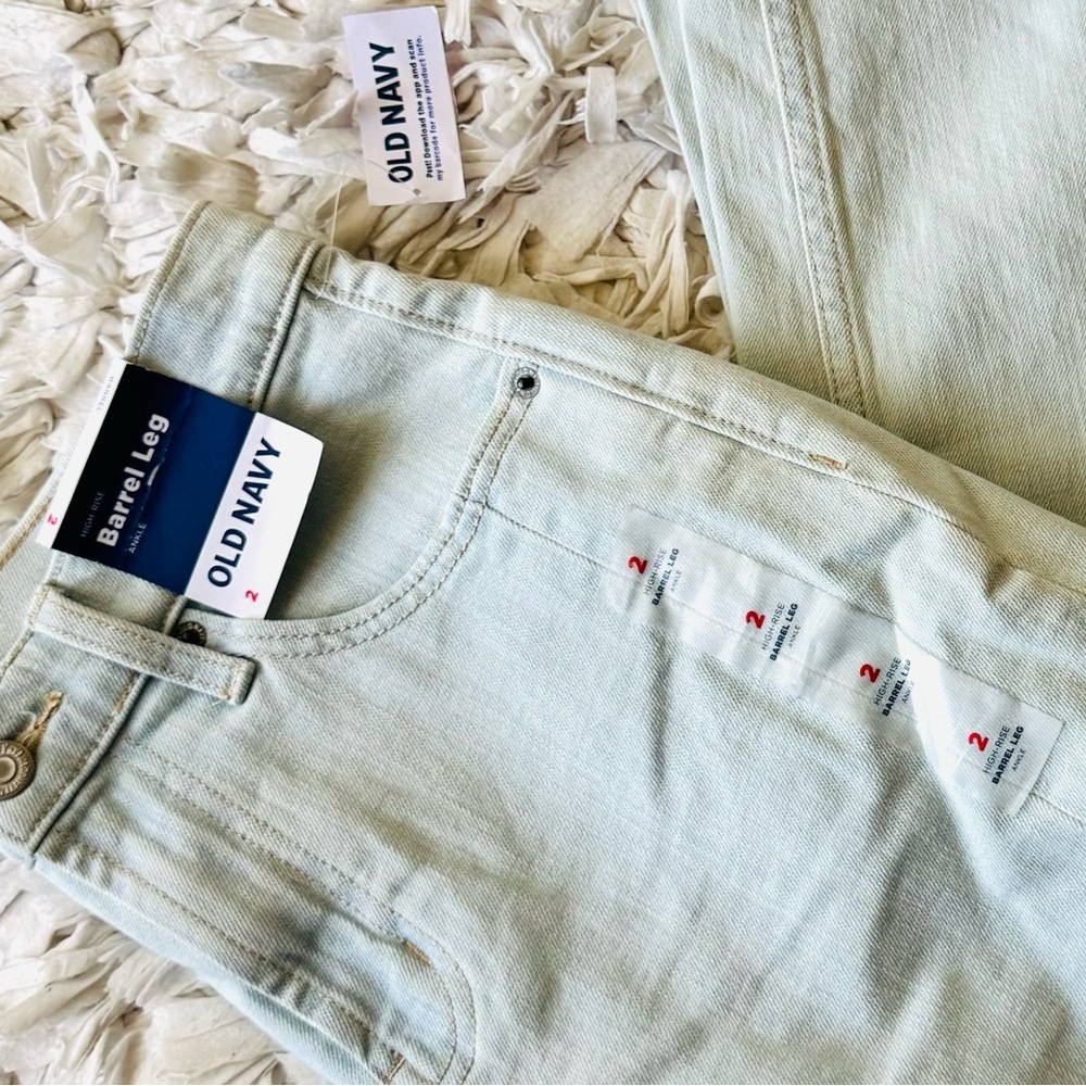 NWT Old Navy Barrel Jeans high rise ankle length sz 2 - Picture 7 of 10